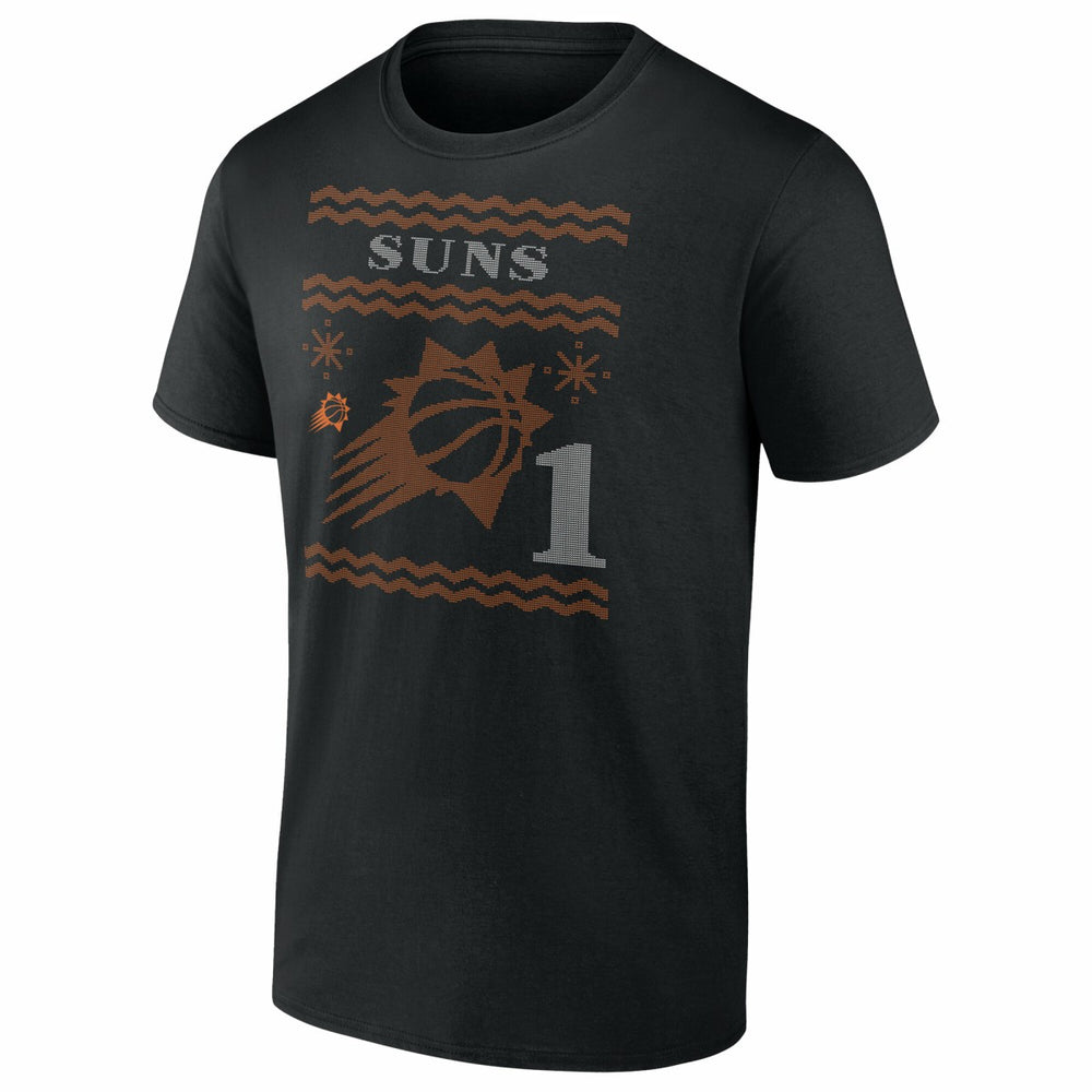 Black Devin Booker Phoenix Suns Ugly Sweater Name & Number T-Shirt | NBA