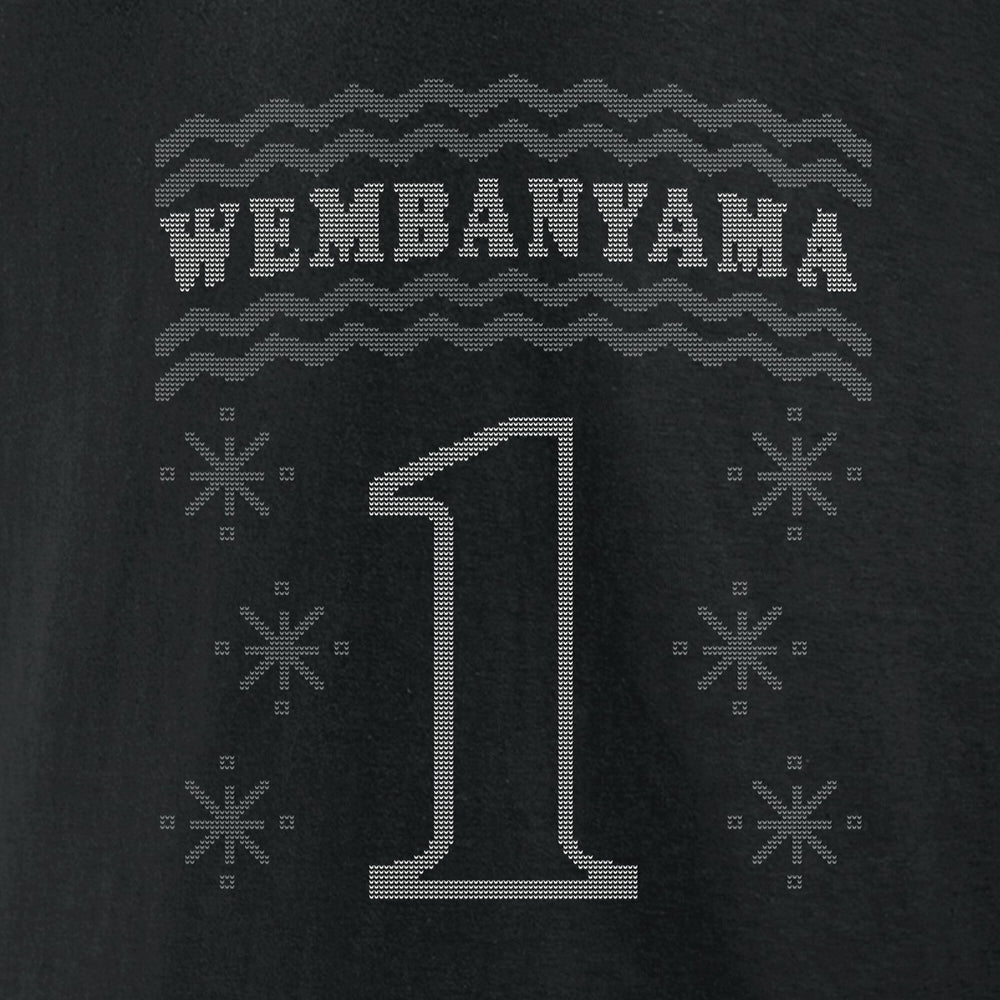 Black Victor Wembanyama San Antonio Spurs Ugly Sweater Name & Number T-Shirt | NBA
