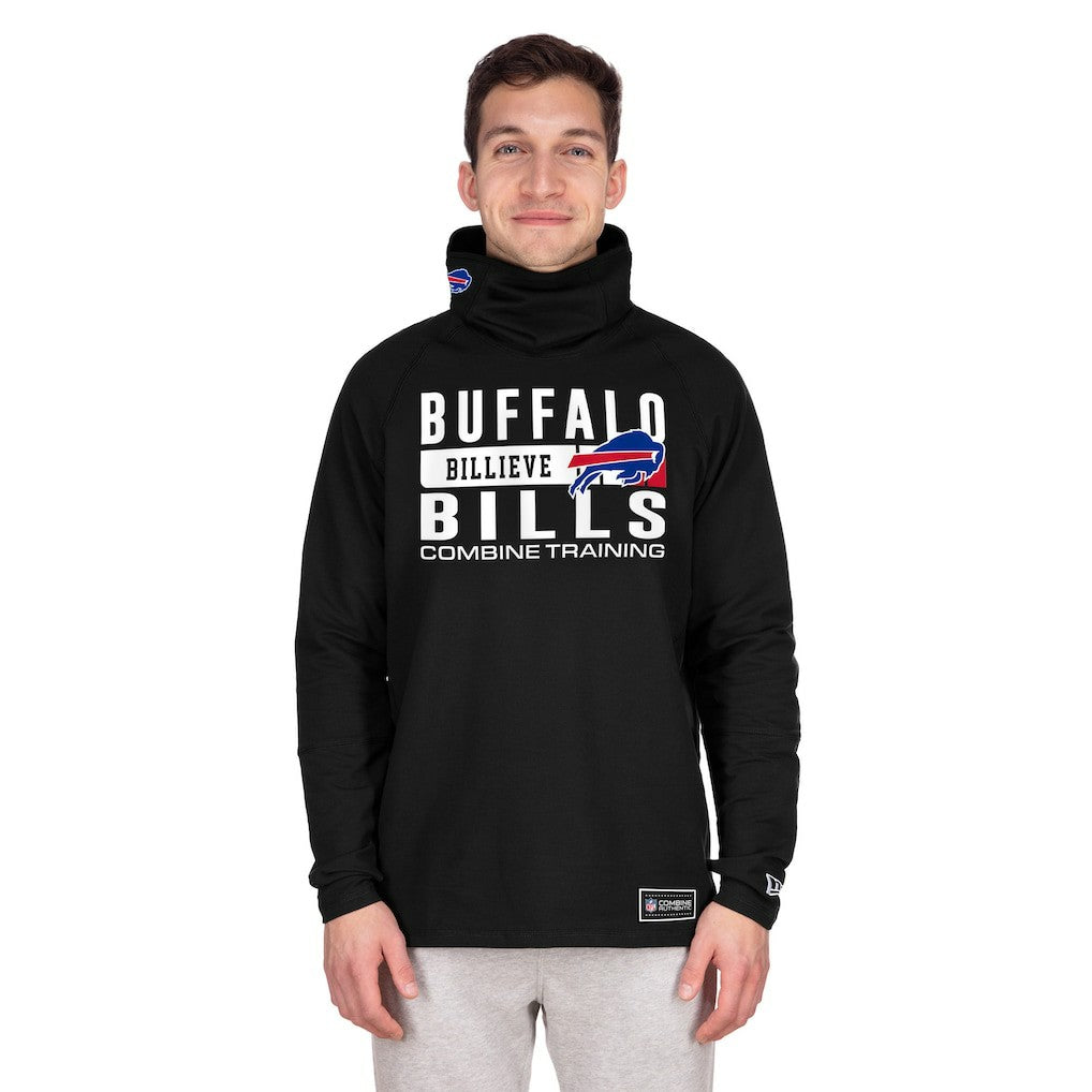 Buffalo Bills Functional Fandom Balaclava Helmet Stripe Tri-Blend Hoodie | NFL Discount