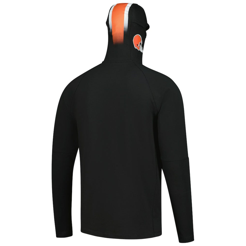 Cleveland Browns Functional Fandom Balaclava Helmet Stripe Tri-Blend Hoodie | NFL Online