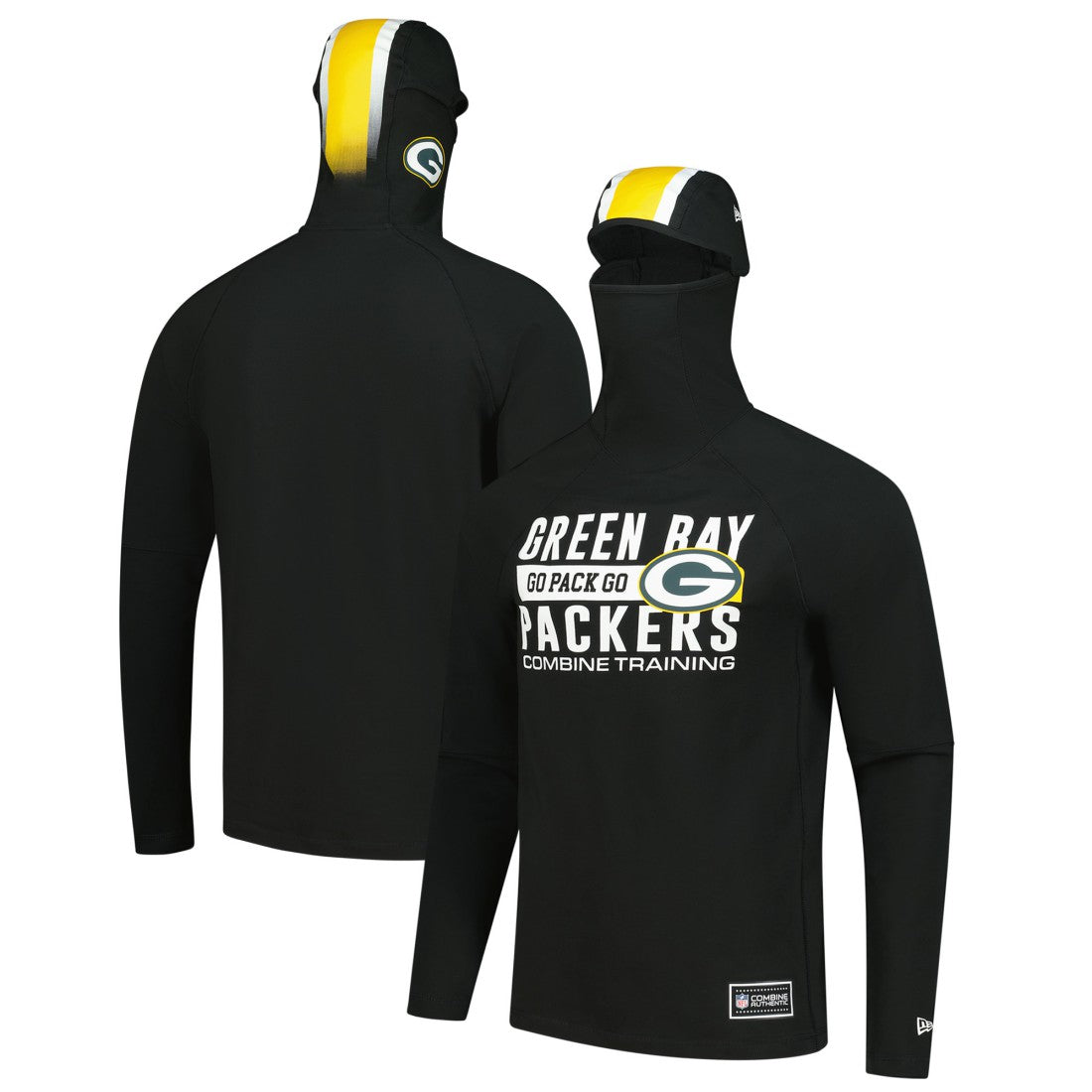 Green Bay Packers Functional Fandom Balaclava Helmet Stripe Tri-Blend Hoodie | NFL Online