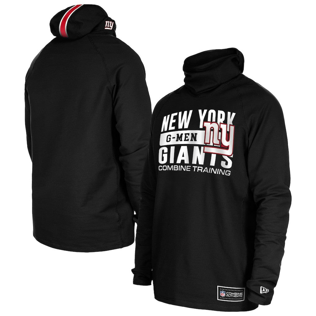New York Giants Functional Fandom Balaclava Helmet Stripe Tri-Blend Hoodie | NFL Outlet