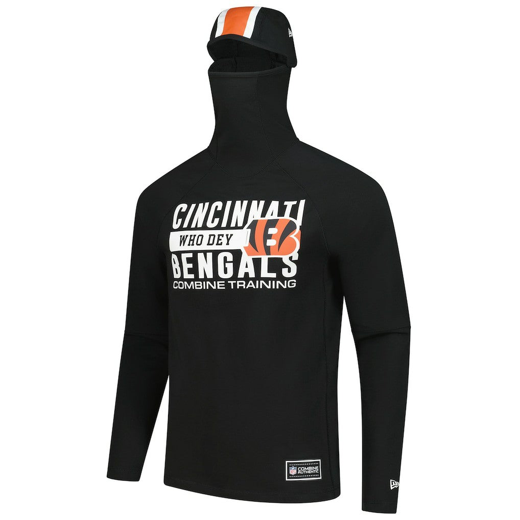 Cincinnati Bengals Functional Fandom Balaclava Helmet Stripe Tri-Blend Hoodie | NFL US