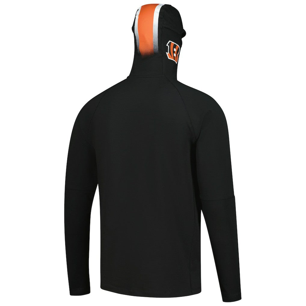 Cincinnati Bengals Functional Fandom Balaclava Helmet Stripe Tri-Blend Hoodie | NFL US