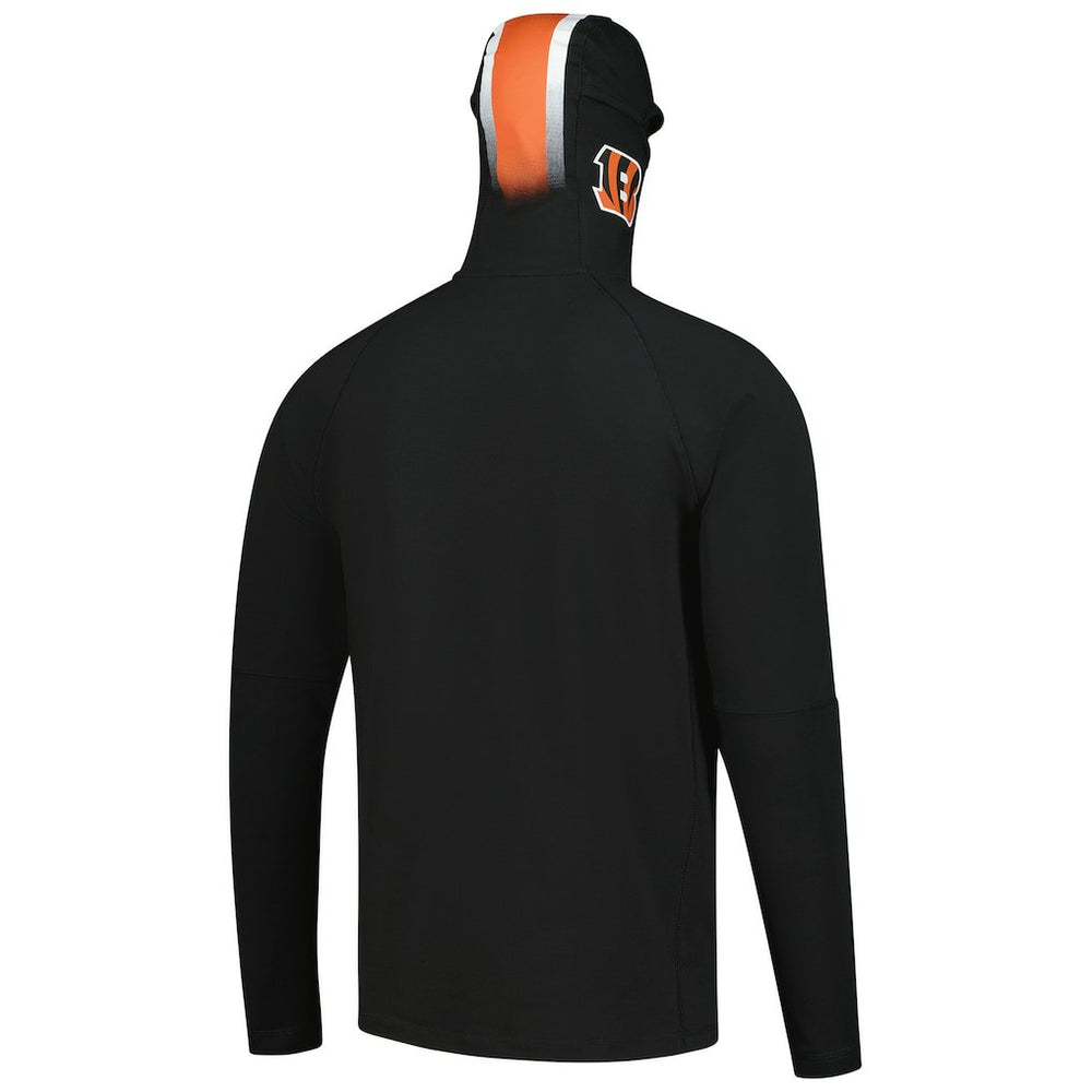 Cincinnati Bengals Functional Fandom Balaclava Helmet Stripe Tri-Blend Hoodie | NFL US