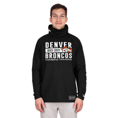 Denver Broncos Functional Fandom Balaclava Helmet Stripe Tri-Blend Hoodie | NFL Hot