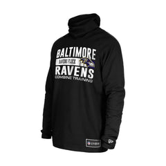 Baltimore Ravens Functional Fandom Balaclava Helmet Stripe Tri-Blend Hoodie | NFL Discount