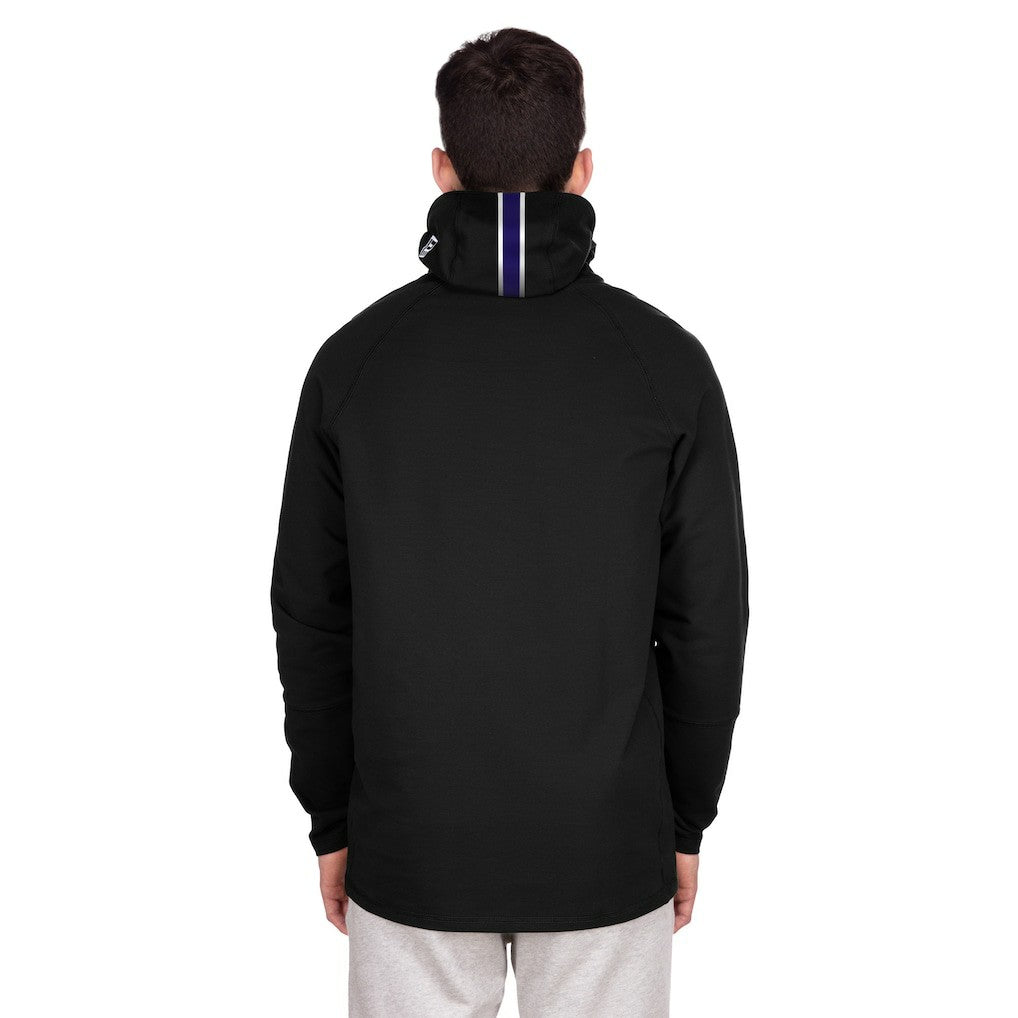 Baltimore Ravens Functional Fandom Balaclava Helmet Stripe Tri-Blend Hoodie | NFL Discount