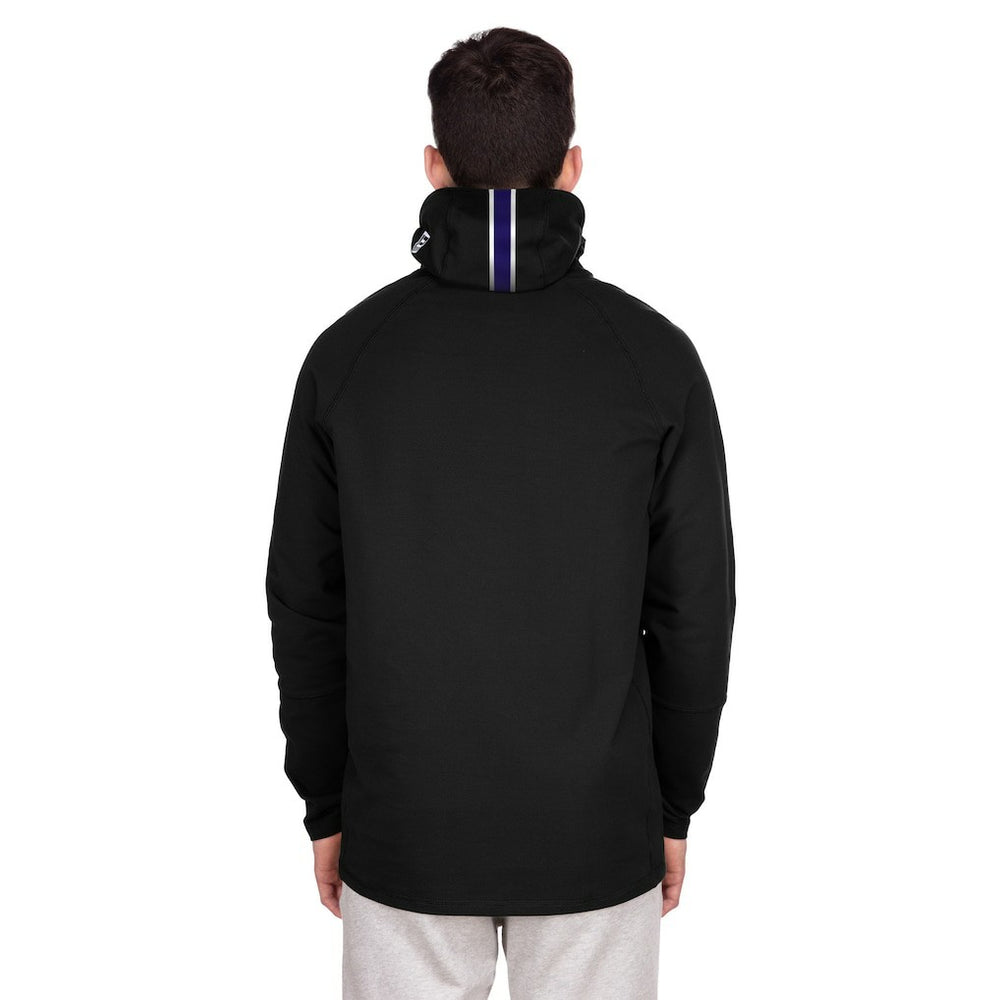 Baltimore Ravens Functional Fandom Balaclava Helmet Stripe Tri-Blend Hoodie | NFL Discount