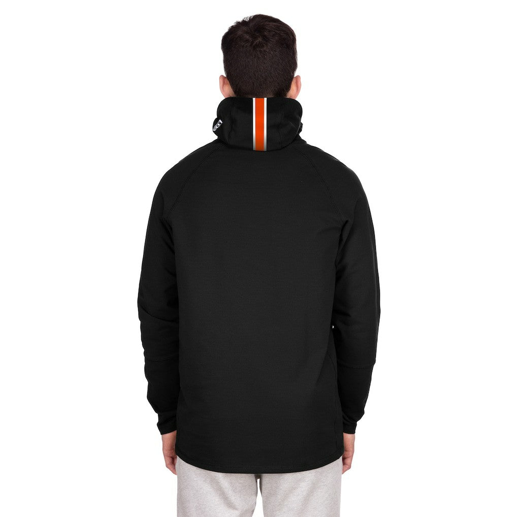 Miami Dolphins Functional Fandom Balaclava Helmet Stripe Tri-Blend Hoodie | NFL Discount