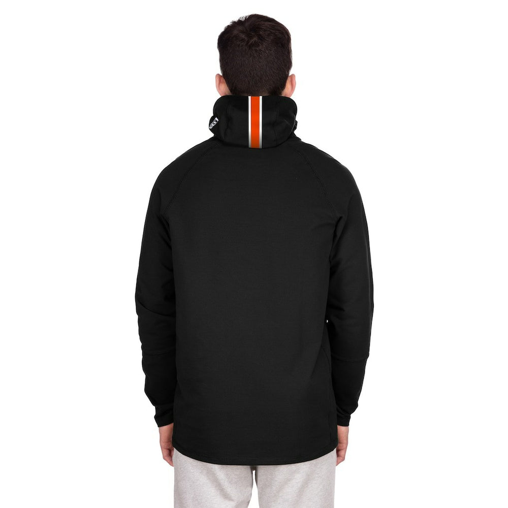 Miami Dolphins Functional Fandom Balaclava Helmet Stripe Tri-Blend Hoodie | NFL Discount
