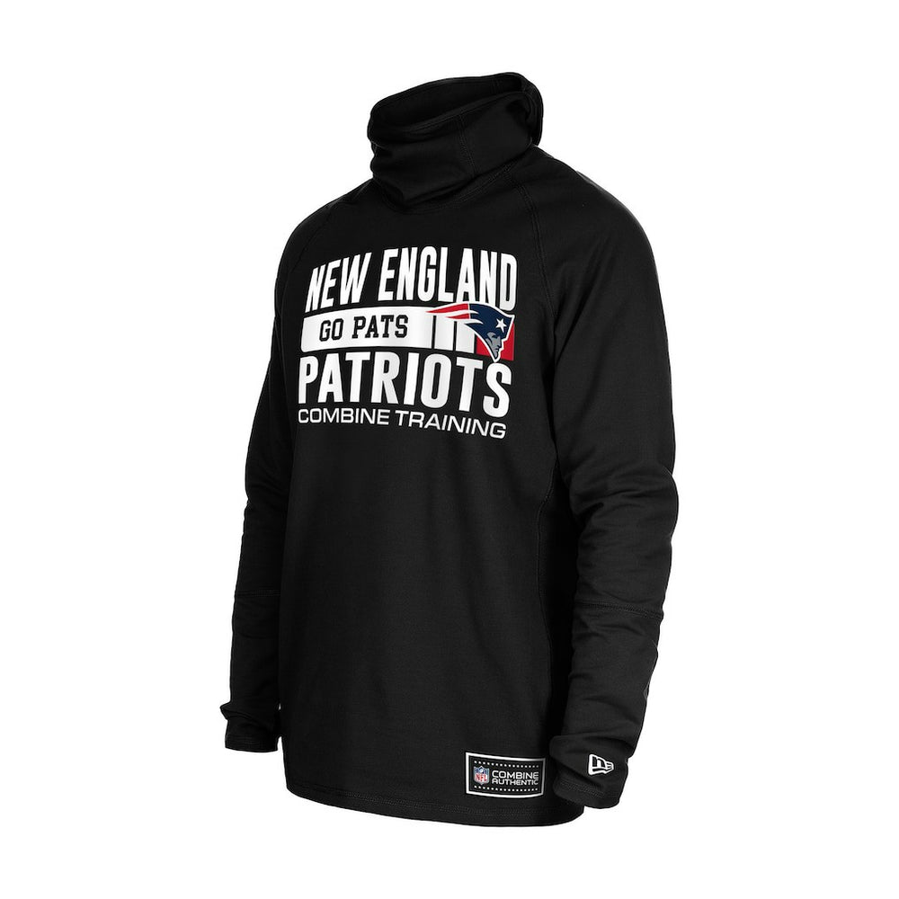 New England Patriots Functional Fandom Balaclava Helmet Stripe Tri-Blend Hoodie | NFL Sale
