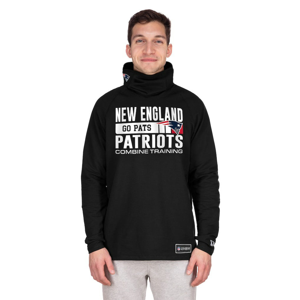 New England Patriots Functional Fandom Balaclava Helmet Stripe Tri-Blend Hoodie | NFL Sale
