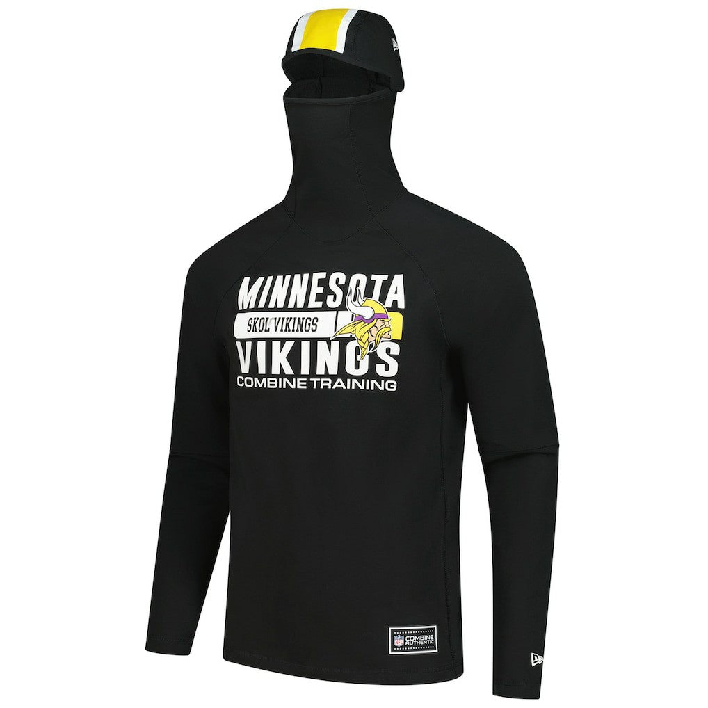 Minnesota Vikings Functional Fandom Balaclava Helmet Stripe Tri-Blend Hoodie | NFL Sale