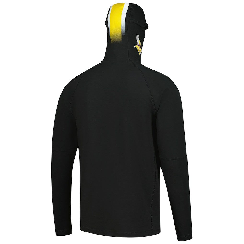 Minnesota Vikings Functional Fandom Balaclava Helmet Stripe Tri-Blend Hoodie | NFL Sale
