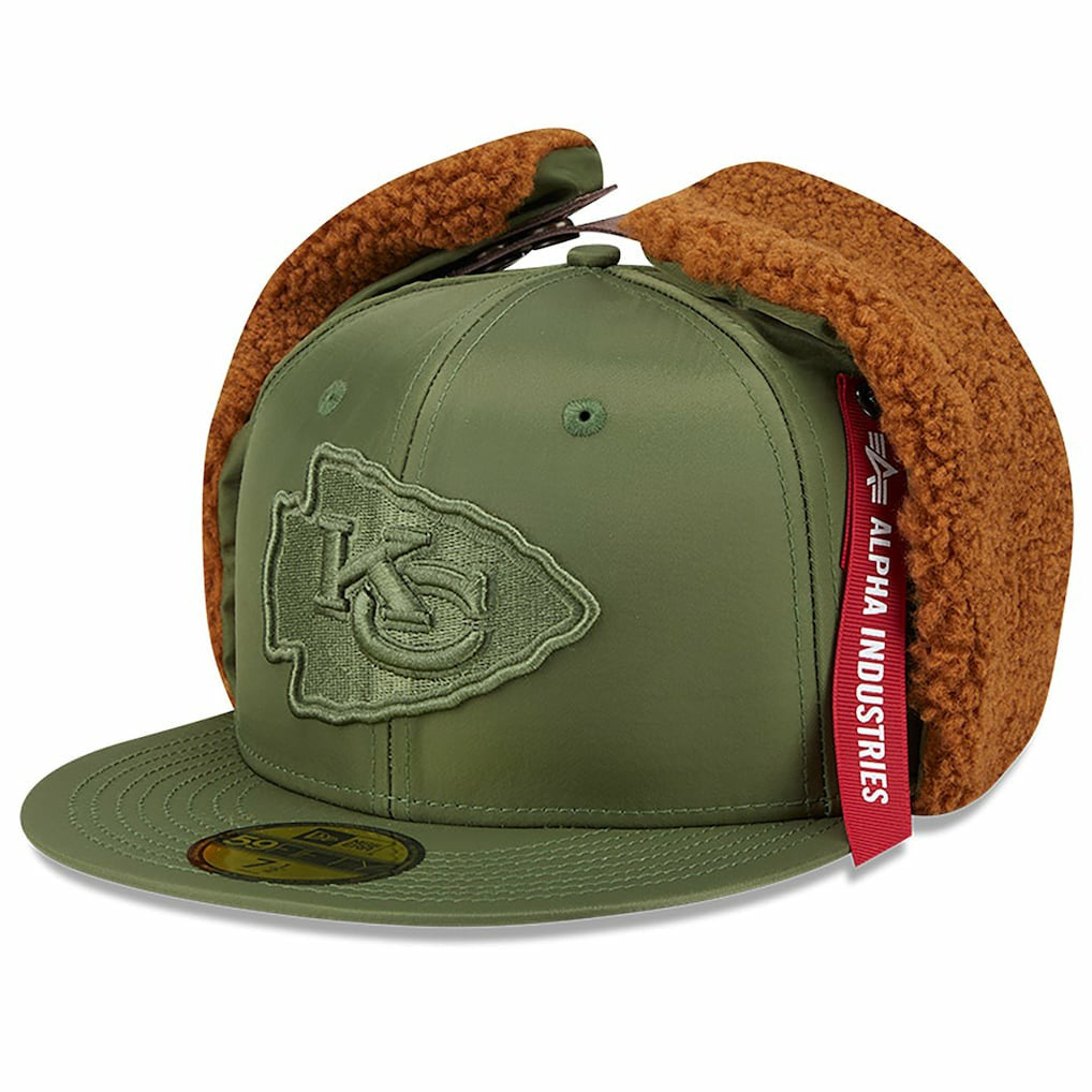 Kansas City Chiefs x Alpha Industries Dog Ears 59FIFTY Fitted Hat | NFL On sale