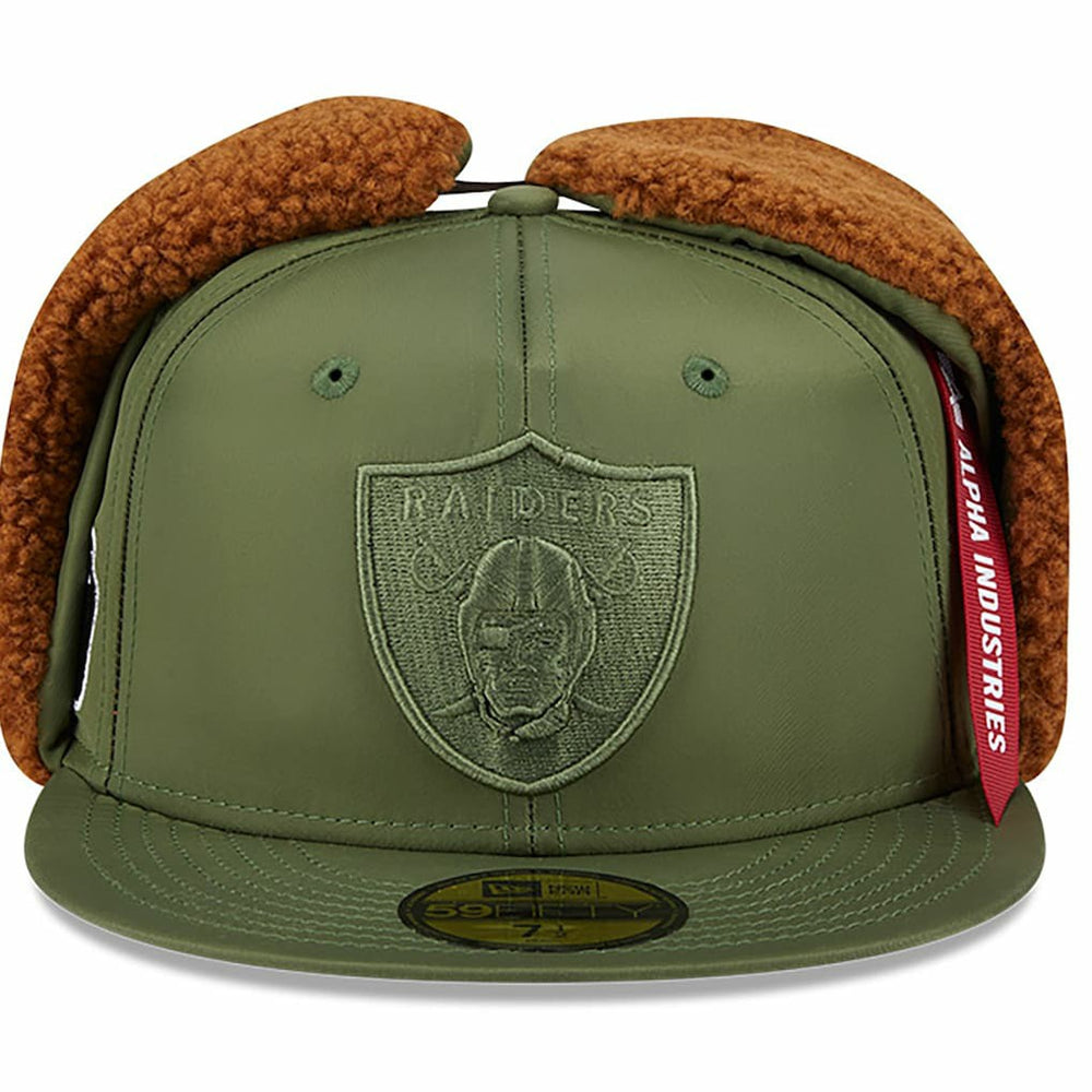 Las Vegas Raiders x Alpha Industries Dog Ears 59FIFTY Fitted Hat | NFL Outlet