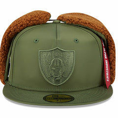 Las Vegas Raiders x Alpha Industries Dog Ears 59FIFTY Fitted Hat | NFL Outlet