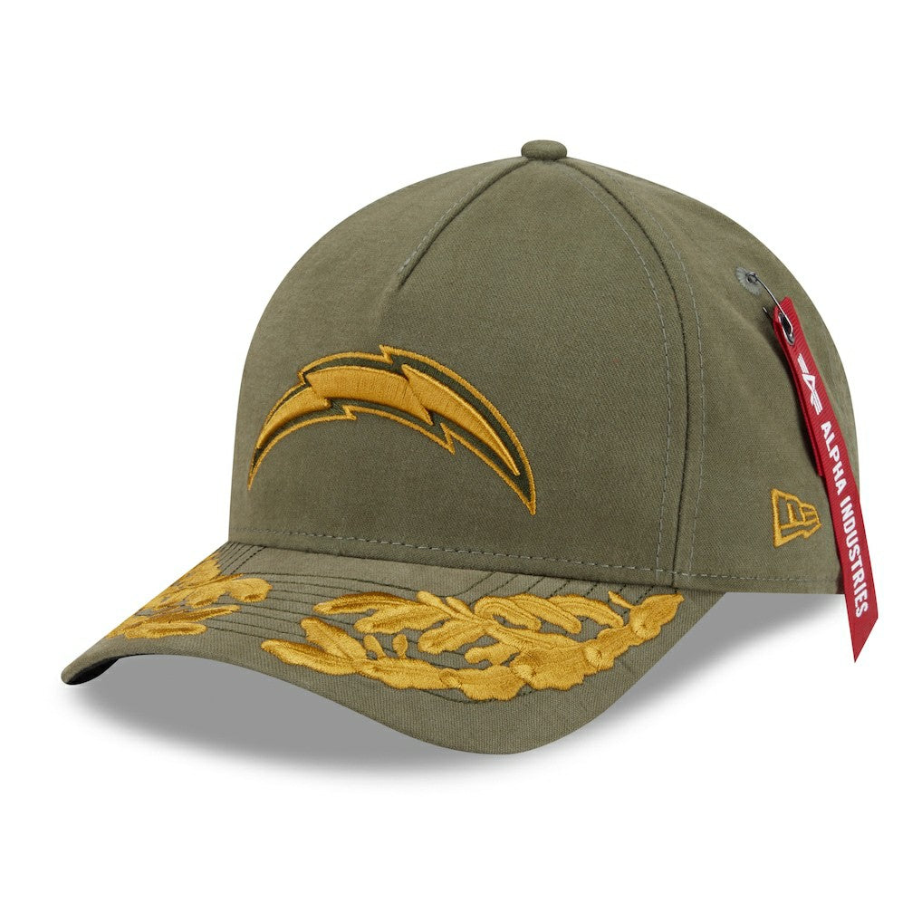 Los Angeles Chargers x Alpha Industries A-Frame 9FORTY Adjustable Hat | NFL Discount