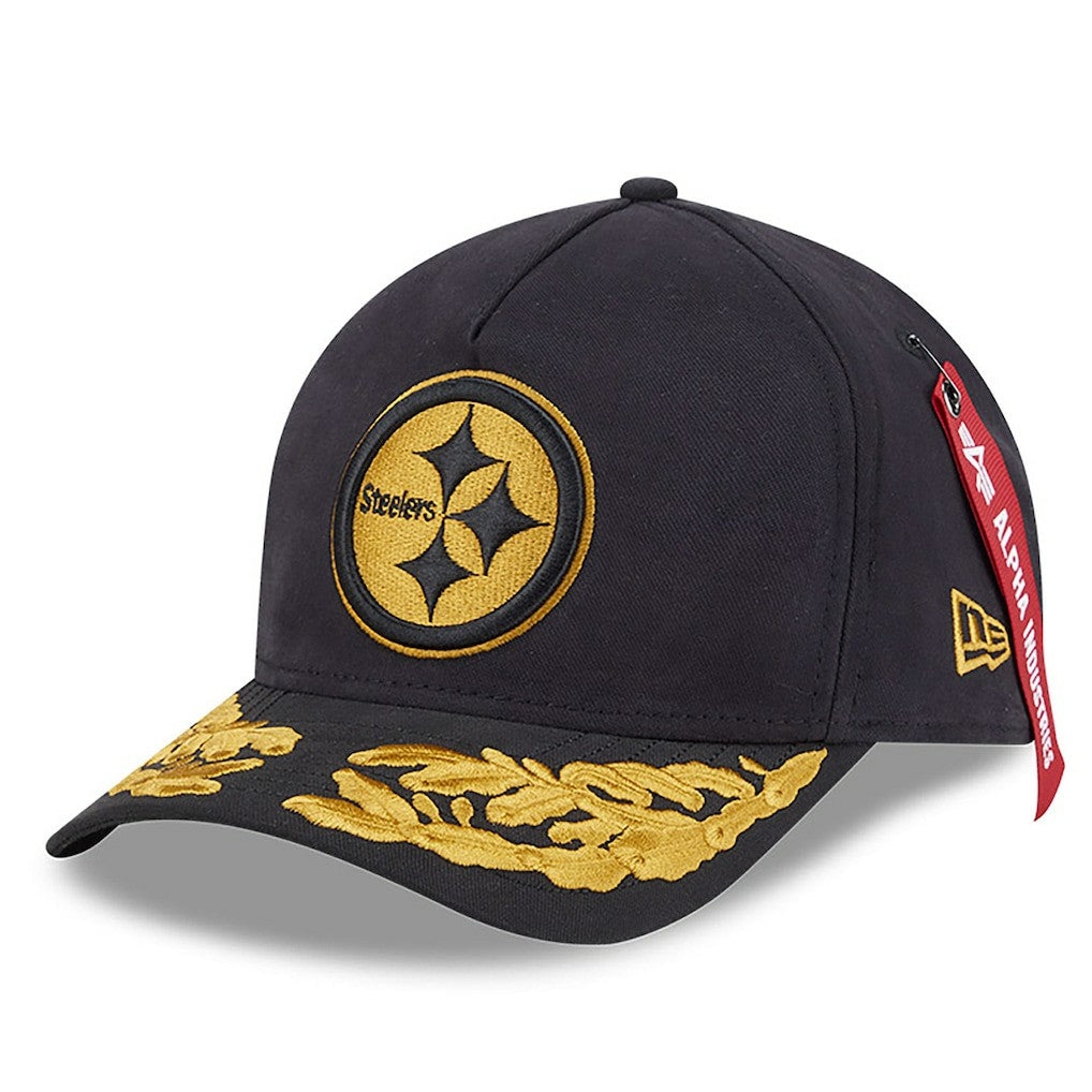 Pittsburgh Steelers x Alpha Industries A-Frame 9FORTY Adjustable Hat | NFL Outlet