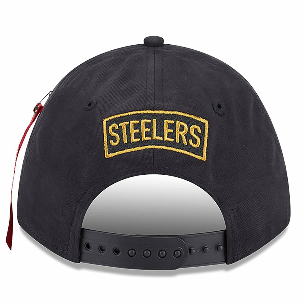 Pittsburgh Steelers x Alpha Industries A-Frame 9FORTY Adjustable Hat | NFL Outlet