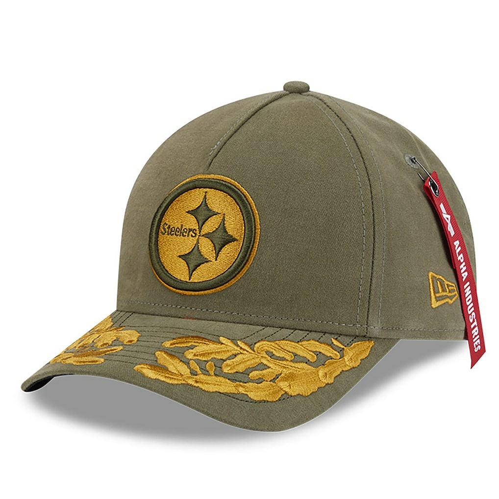 Pittsburgh Steelers x Alpha Industries A-Frame 9FORTY Adjustable Hat | NFL On sale