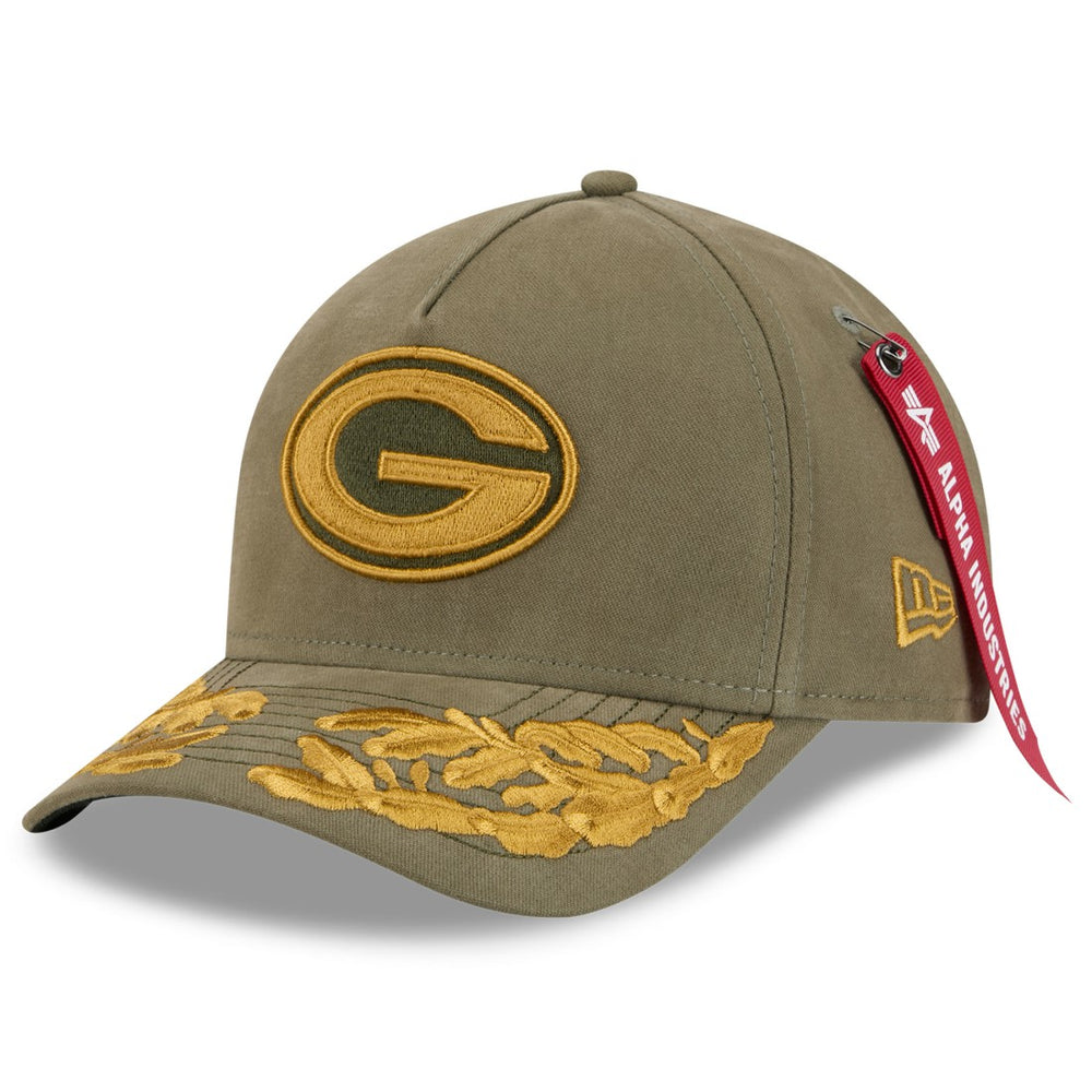 Green Bay Packers x Alpha Industries A-Frame 9FORTY Adjustable Hat | NFL Online