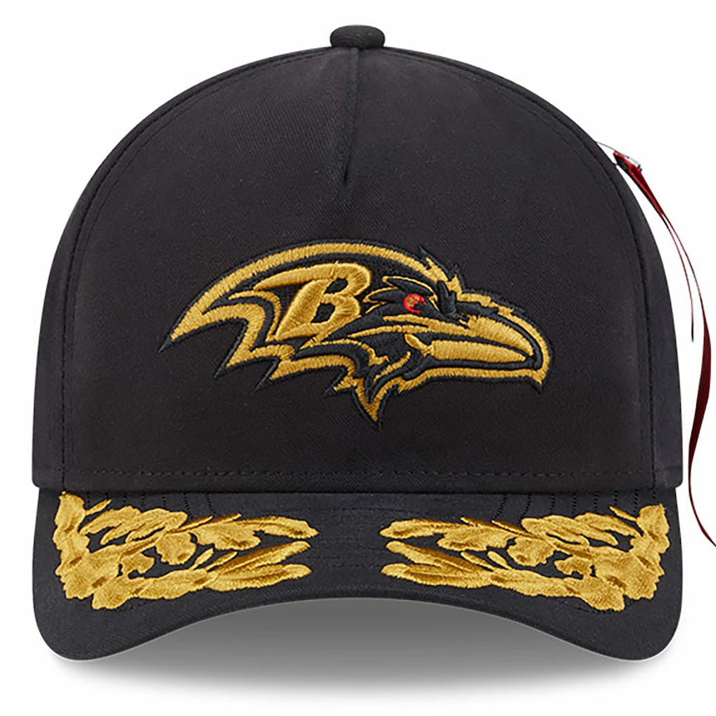 Baltimore Ravens x Alpha Industries A-Frame 9FORTY Adjustable Hat | NFL Outlet