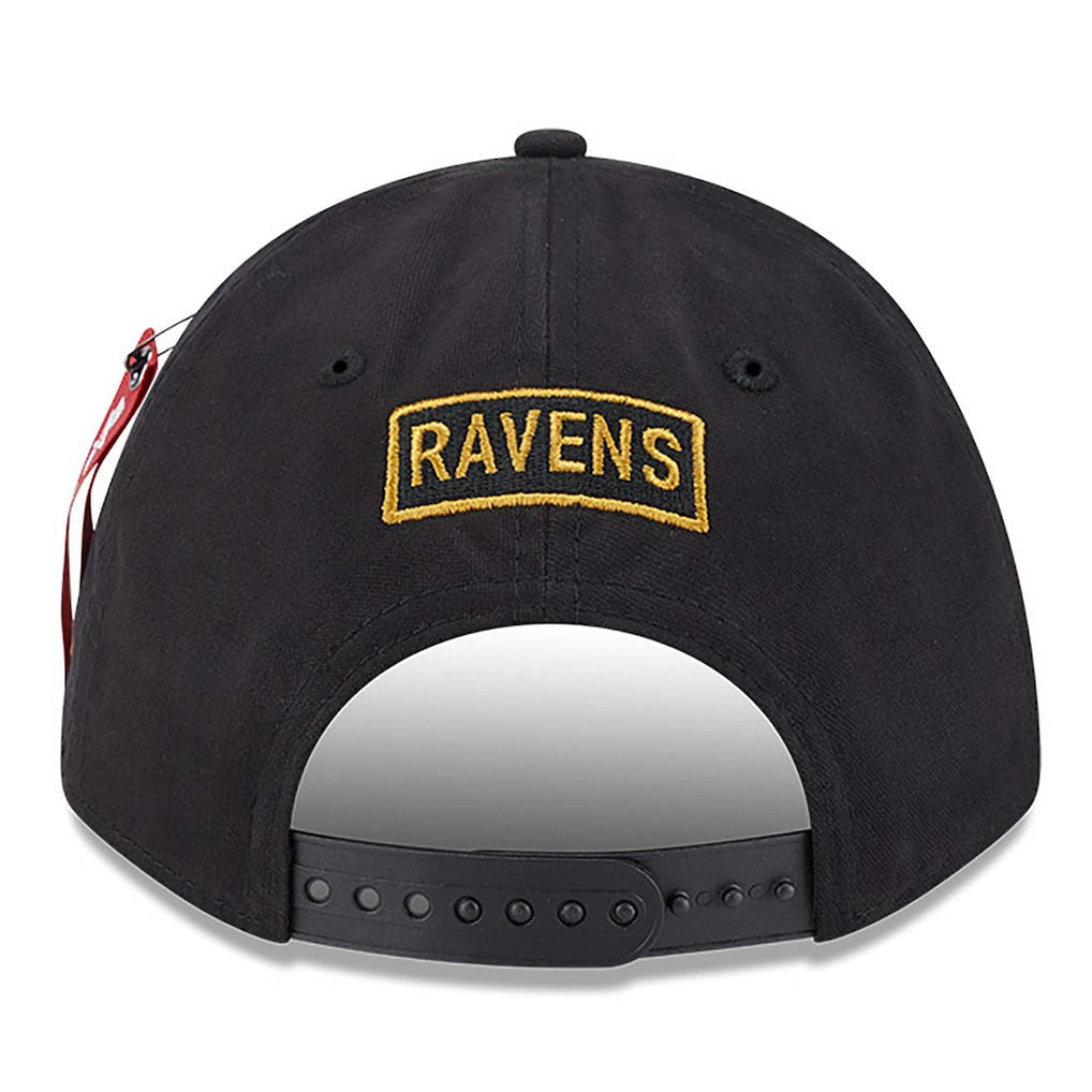 Baltimore Ravens x Alpha Industries A-Frame 9FORTY Adjustable Hat | NFL Outlet
