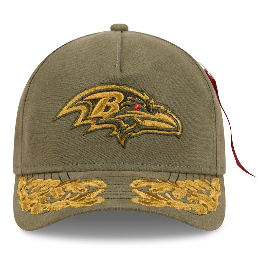 Baltimore Ravens x Alpha Industries A-Frame 9FORTY Adjustable Hat | NFL New