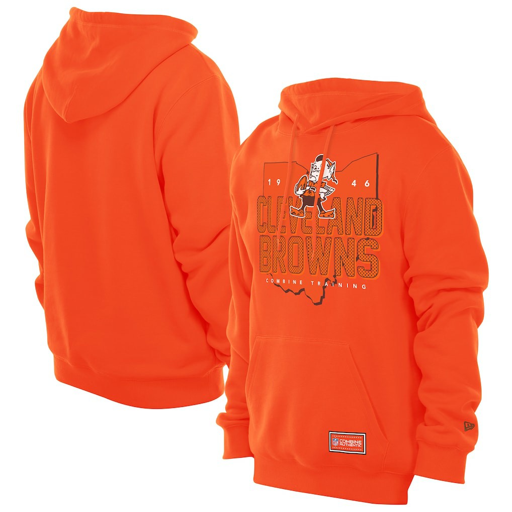 Cleveland Browns Combine Authentic Local State Throwback Hoodie | NFL Discount