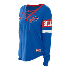 Buffalo Bills Women's Plus Size Throwback Lace-Up Long Sleeve T-Shirt | NFL Near me