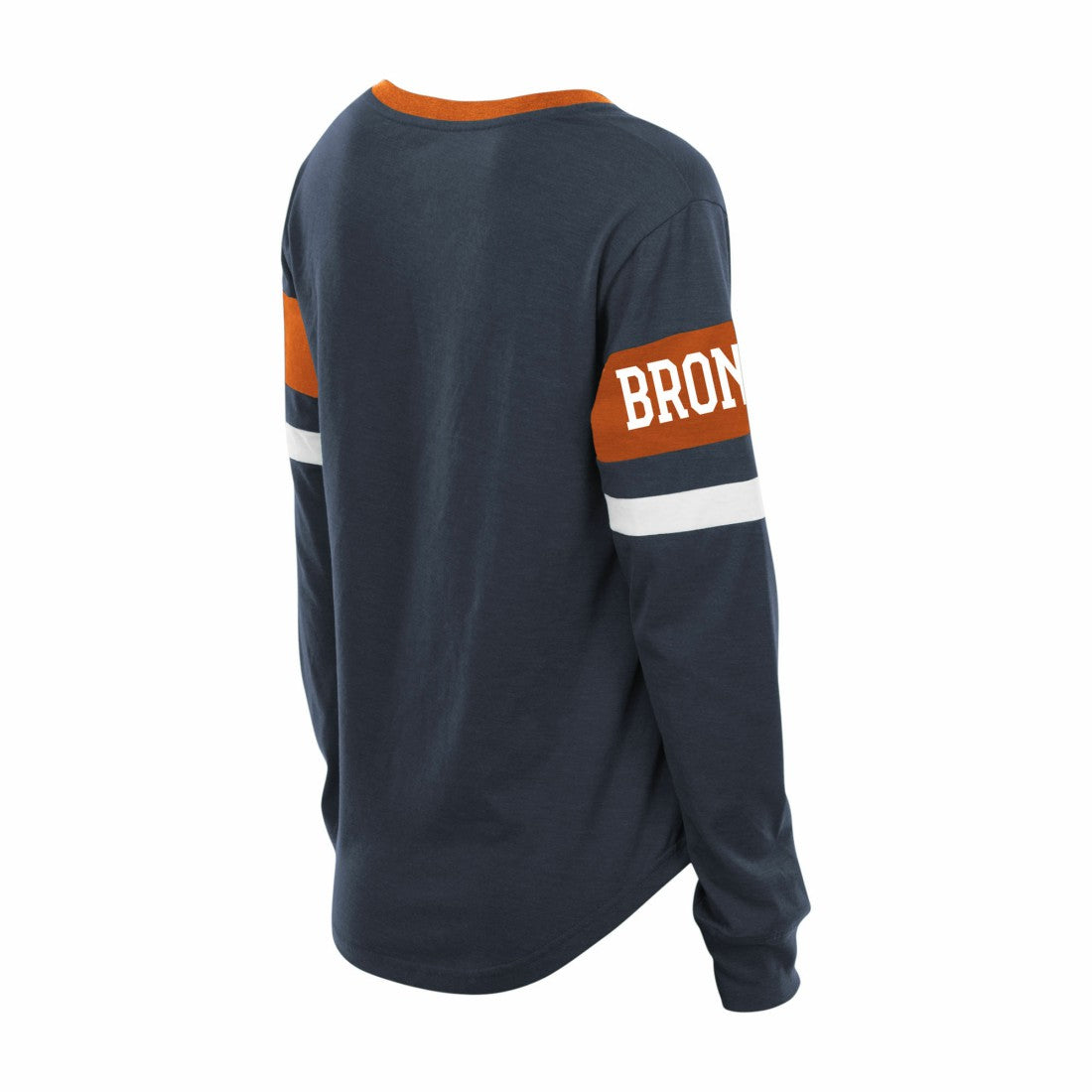 Denver Broncos Women's Plus Size Throwback Lace-Up Long Sleeve T-Shirt | NFL Outlet