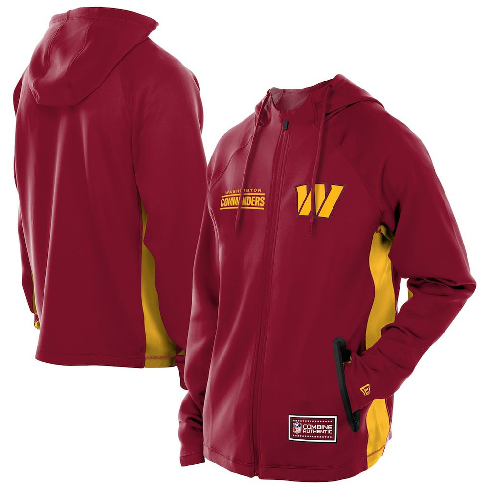 Washington Commanders Combine Authentic Raglan Scuba Full-Zip Hoodie | NFL US