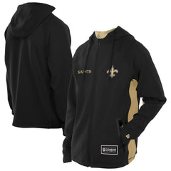 New Orleans Saints Combine Authentic Raglan Scuba Full-Zip Hoodie | NFL Outlet