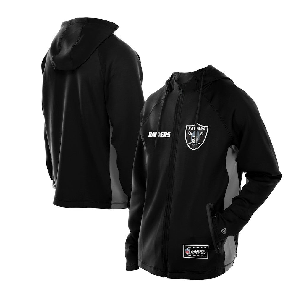 Las Vegas Raiders Combine Authentic Raglan Scuba Full-Zip Hoodie | NFL Online