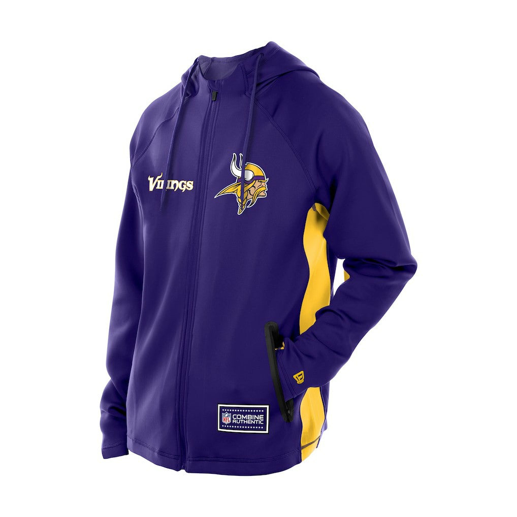Minnesota Vikings Combine Authentic Raglan Scuba Full-Zip Hoodie | NFL New