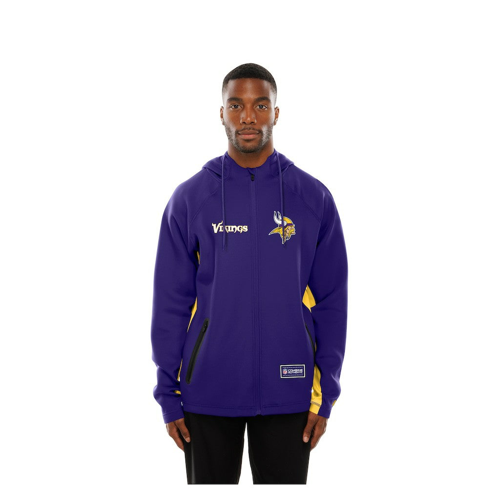 Minnesota Vikings Combine Authentic Raglan Scuba Full-Zip Hoodie | NFL New