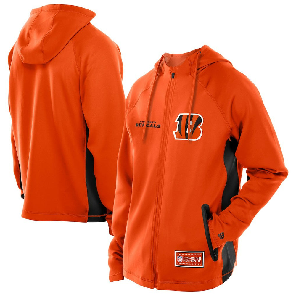 Cincinnati Bengals Combine Authentic Raglan Scuba Full-Zip Hoodie | NFL Outlet