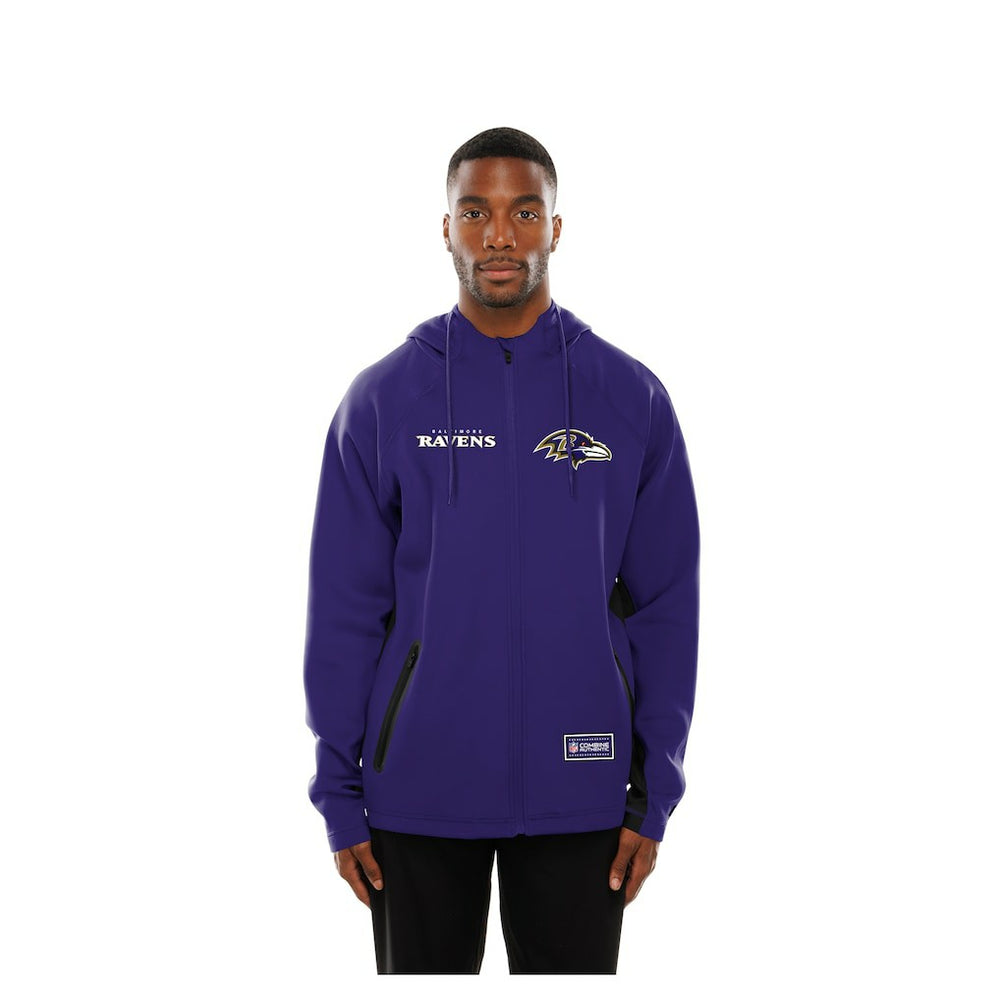 Baltimore Ravens Combine Authentic Raglan Scuba Full-Zip Hoodie | NFL Outlet