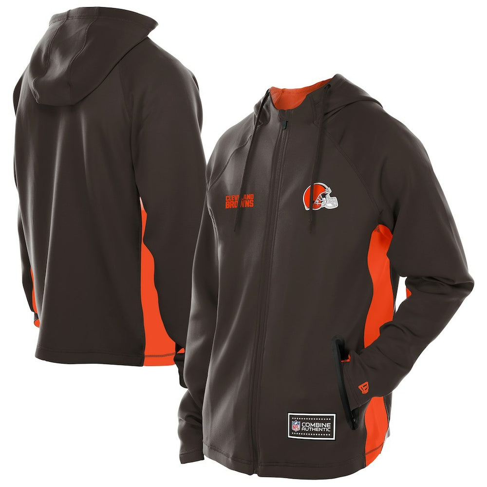 Cleveland Browns Combine Authentic Raglan Scuba Full-Zip Hoodie | NFL Sale