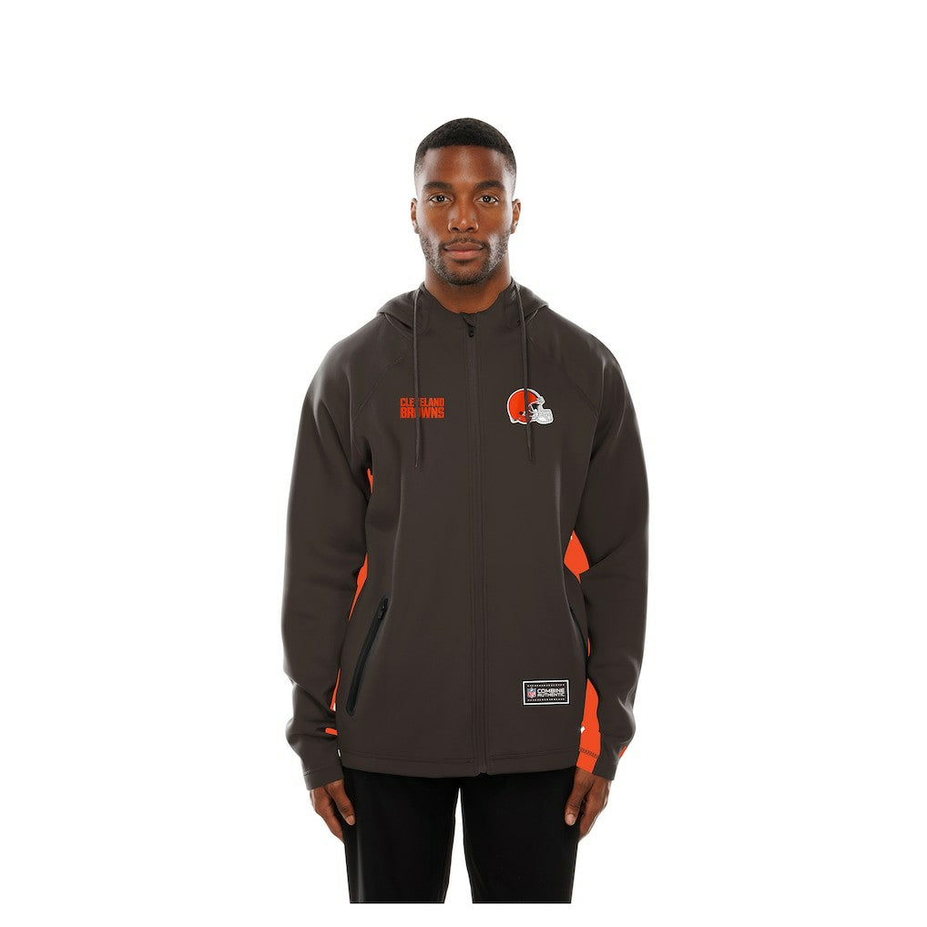 Cleveland Browns Combine Authentic Raglan Scuba Full-Zip Hoodie | NFL Sale