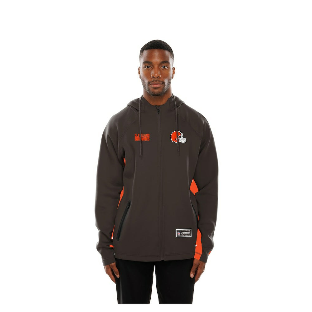 Cleveland Browns Combine Authentic Raglan Scuba Full-Zip Hoodie | NFL Sale