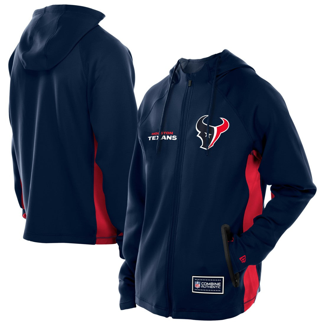 Houston Texans Combine Authentic Raglan Scuba Full-Zip Hoodie | NFL Online