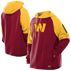 Washington Commanders Combine Authentic Color Block Raglan Pullover Hoodie | NFL Near me