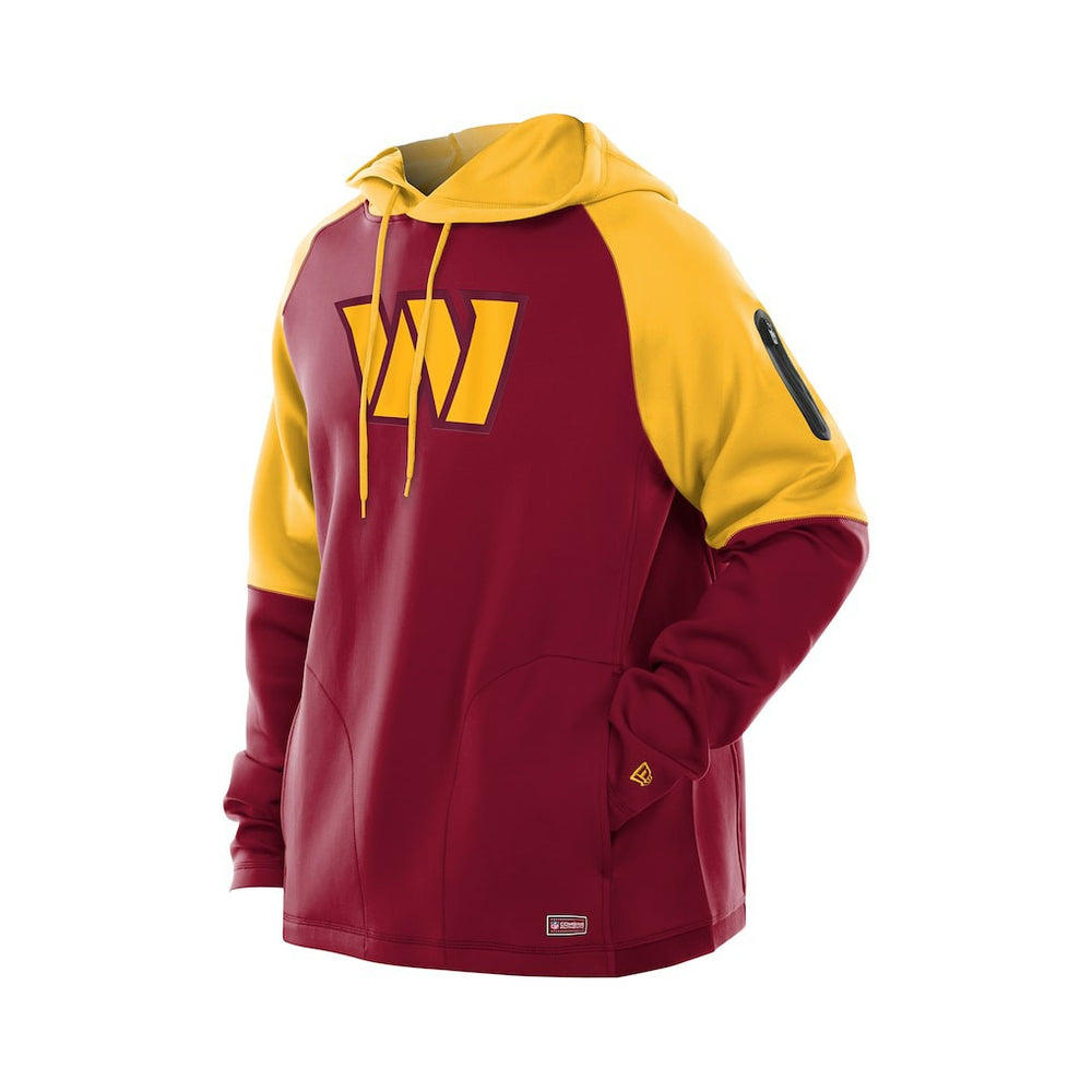 Washington Commanders Combine Authentic Color Block Raglan Pullover Hoodie | NFL Near me