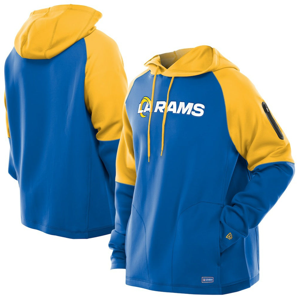 Los Angeles Rams Combine Authentic Color Block Raglan Pullover Hoodie | NFL Sale