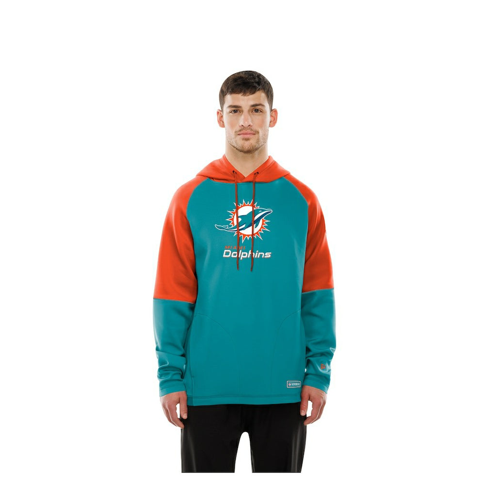 Miami Dolphins Combine Authentic Color Block Raglan Pullover Hoodie | NFL Online
