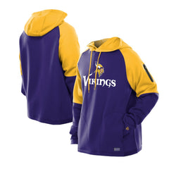 Minnesota Vikings Combine Authentic Color Block Raglan Pullover Hoodie | NFL Outlet