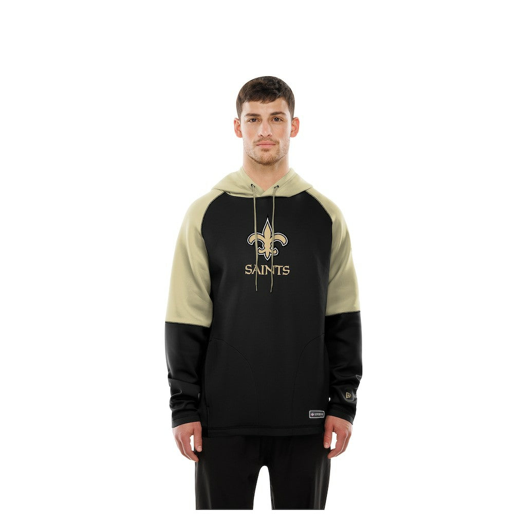 New Orleans Saints Combine Authentic Color Block Raglan Pullover Hoodie | NFL Discount